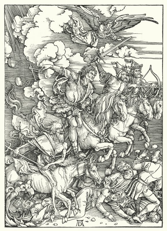Los Cuatro Jinetes del Apocalipsis de Albrecht (after) Durer or Duerer