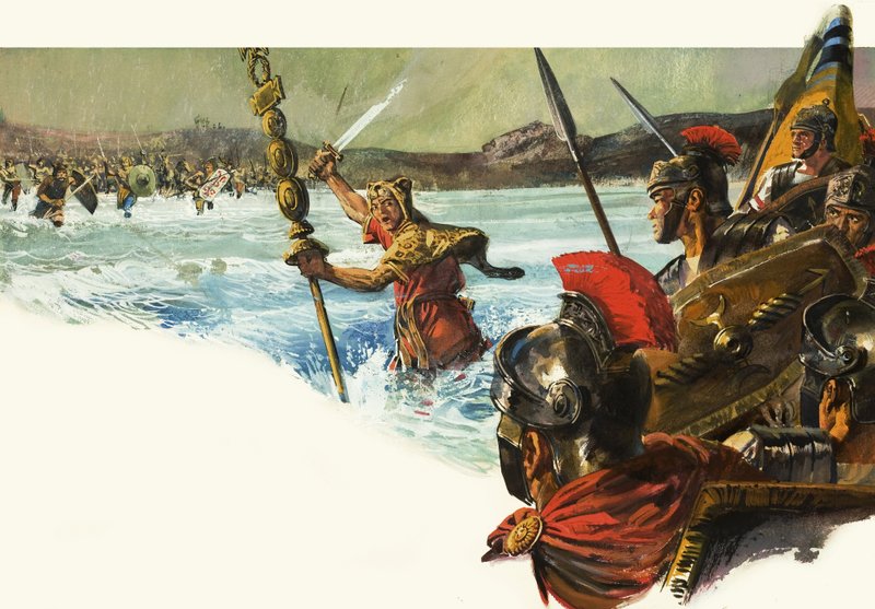 Legiones romanas no identificadas invaden Gran Bretaña de Alessandro Biffignandi