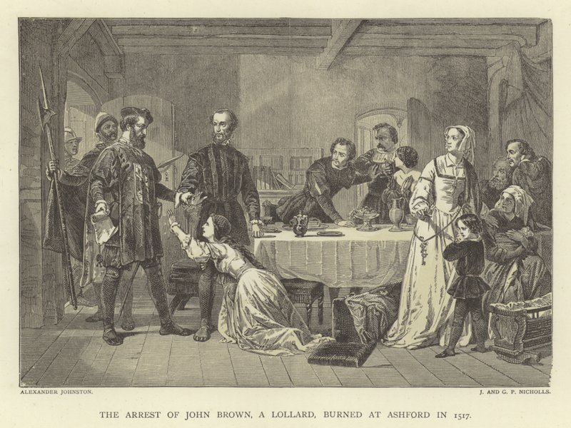 El arresto de John Brown, un Lollard, quemado en Ashford en 1517 de Alexander Johnston