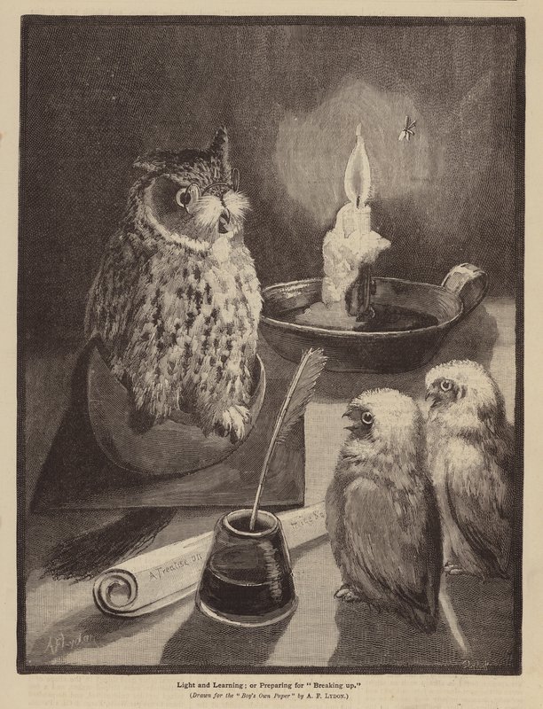 Light and Learning; or, Preparing for Breaking-up (litografía) de Alexander Francis (after) Lydon