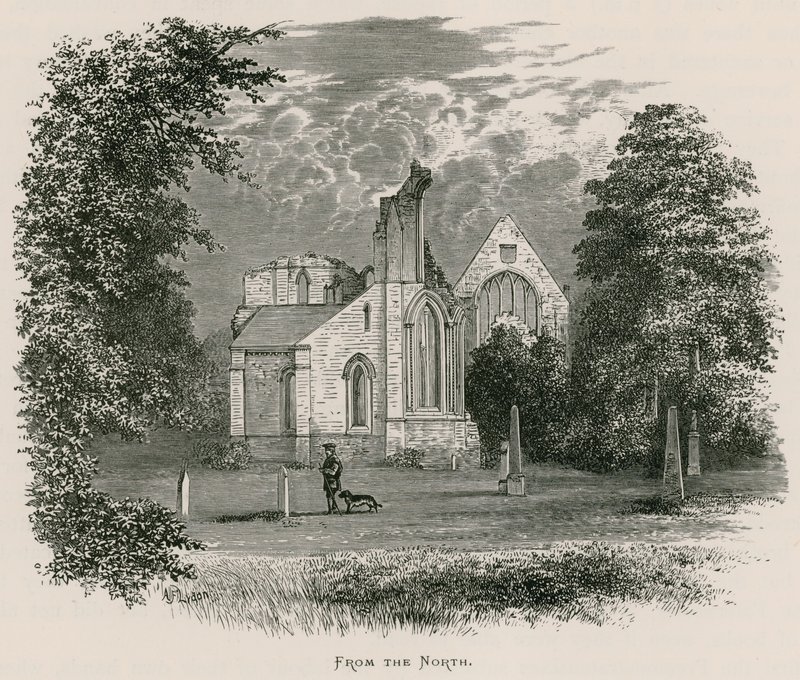 Abadía de Dryburgh, desde el norte de Alexander Francis Lydon