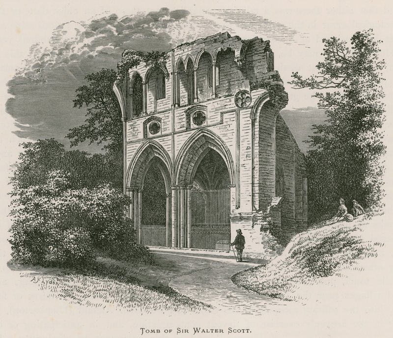 Abadía de Dryburgh, tumba de Sir Walter Scott de Alexander Francis Lydon