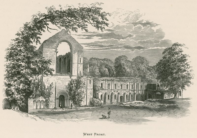 Abadía de Fountains, fachada oeste de Alexander Francis Lydon