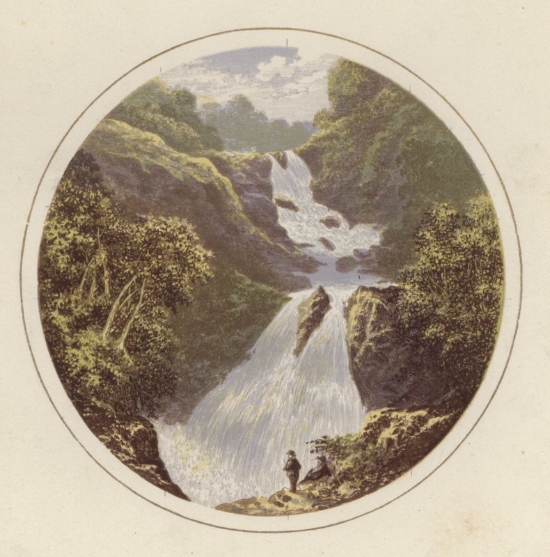 Ilustración del frontispicio para Paisajes del Lago Inglés de Alexander Francis Lydon