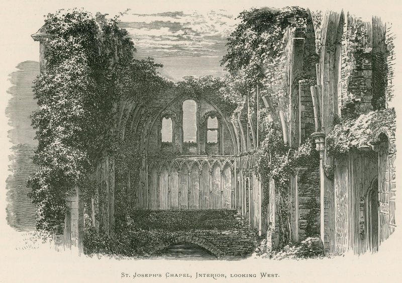 Abadía de Glastonbury, Capilla de San José, Interior, mirando al oeste de Alexander Francis Lydon