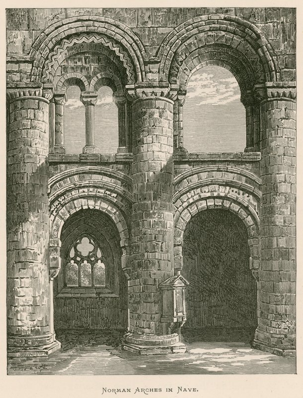 Abadía de Jedburgh, Arcos Normandos en la Nave de Alexander Francis Lydon