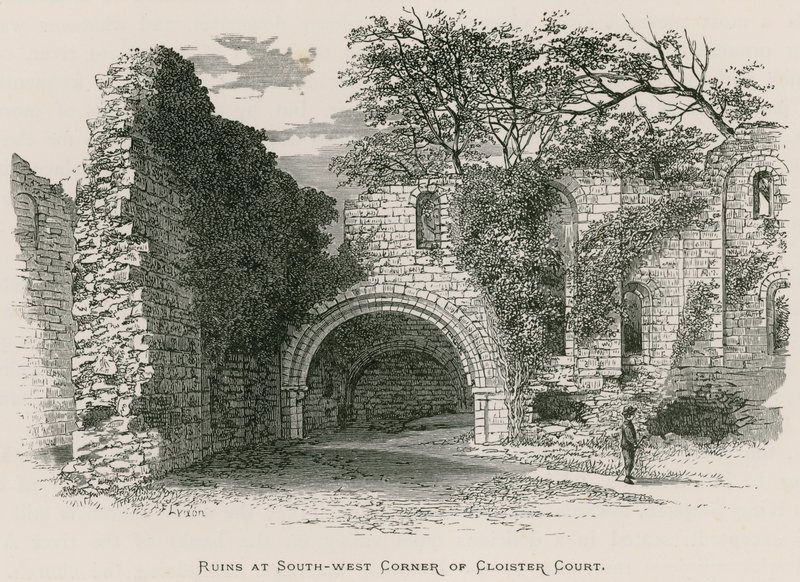 Abadía de Kirkstall, Ruinas en la esquina suroeste del Claustro de Alexander Francis Lydon