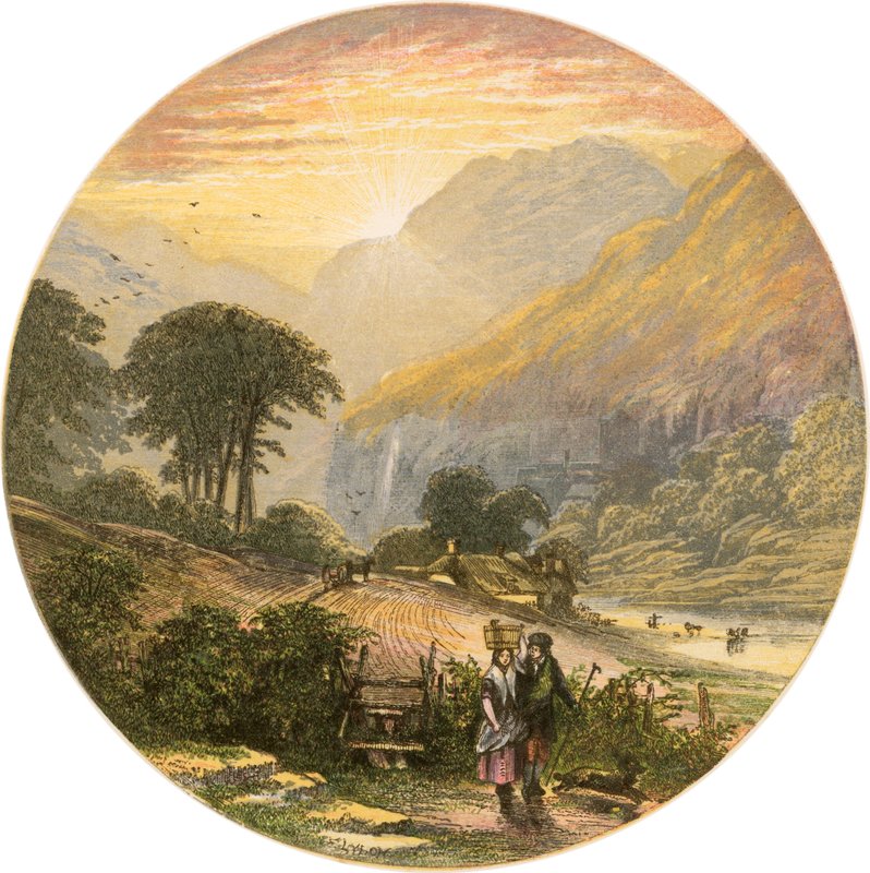 Escena del distrito de los lagos de Alexander Francis Lydon