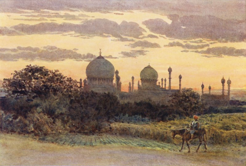 Atardecer detrás del Ibrahim Roza, Bijapur de Alexander Henry Hallam Murray
