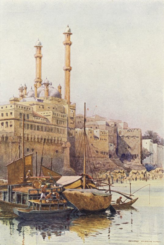 Los Ghats debajo de la Mezquita de Aurangzeb, Benarés de Alexander Henry Hallam Murray
