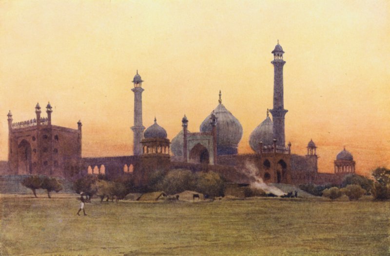 La Mezquita Jumma, Delhi, al atardecer de Alexander Henry Hallam Murray