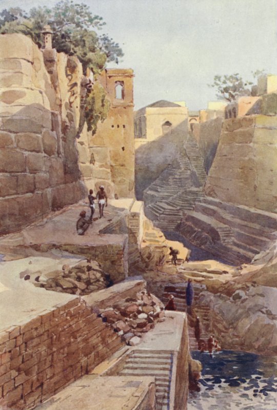 El tanque en la parte trasera del Dargah, Ajmere de Alexander Henry Hallam Murray
