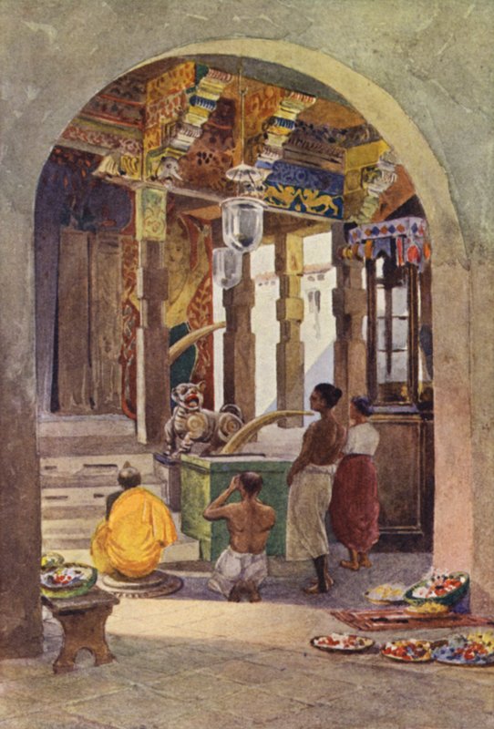 El Templo del Diente, Kandy, Interior de Alexander Henry Hallam Murray
