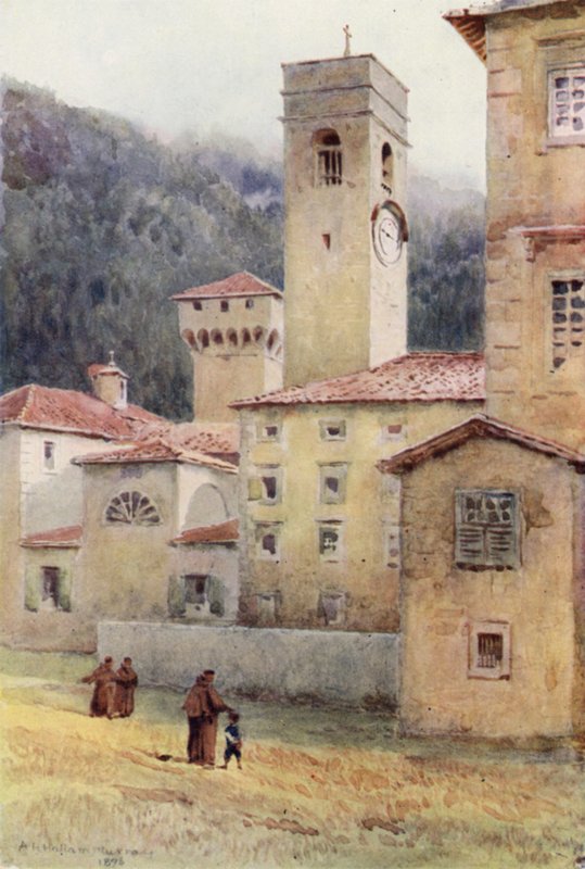 Vallombrosa, Abadía (litografia en color) de Alexander Henry Hallam Murray