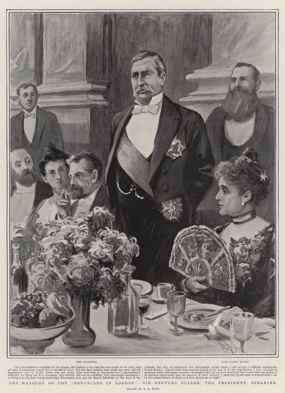 El Banquete de los Devoneses en Londres, Sir Redvers Buller, el Presidente, hablando de Alexander Stuart Boyd