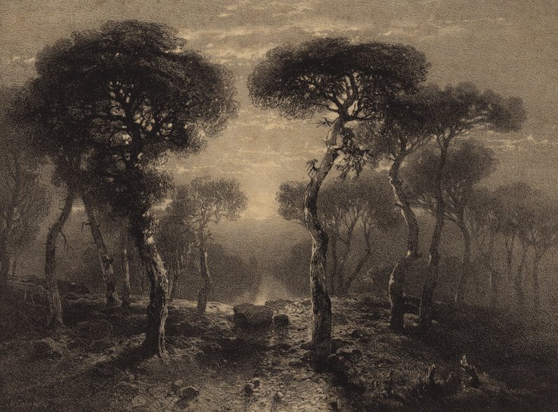 Paisaje con árboles de Alexandre Calame