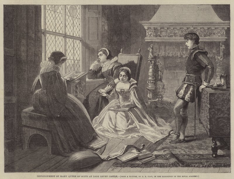Encarcelamiento de María Reina de Escocia en el Castillo de Loch Leven de Alfred Barron Clay