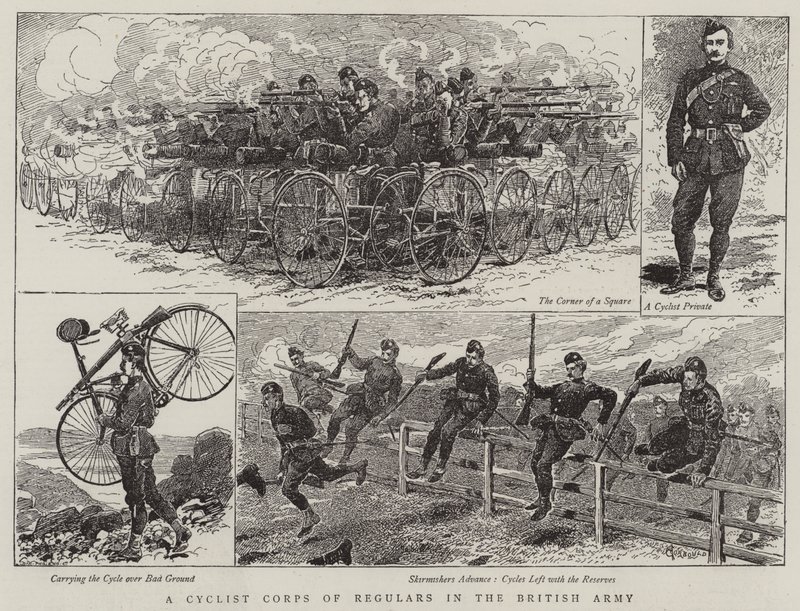 Un cuerpo de ciclistas regulares en el ejército británico de Alfred Chantrey Corbould
