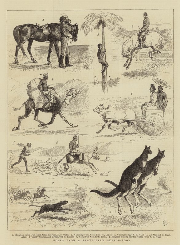 Notas de un cuaderno de bocetos de un viajero de Alfred Chantrey Corbould
