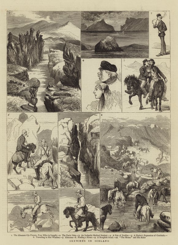 Bocetos en Islandia de Alfred Chantrey Corbould