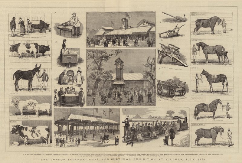 La Exposición Internacional de Agricultura de Londres en Kilburn, julio de 1879 de Alfred Chantrey Corbould