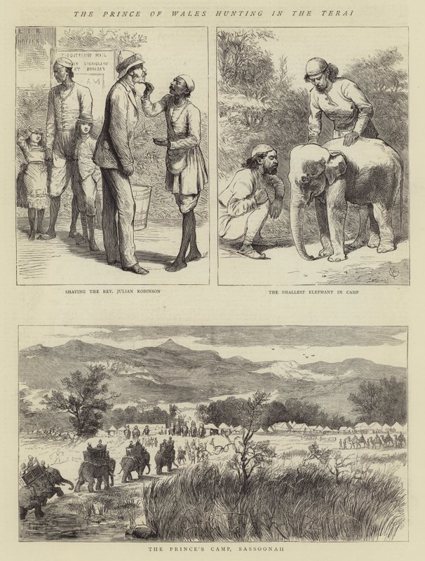 El Príncipe de Gales cazando en el Terai de Alfred Chantrey Corbould
