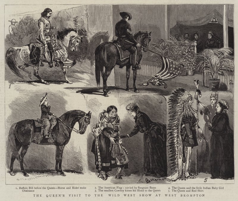 La Visita de la Reina al Show del Salvaje Oeste en West Brompton de Alfred Chantrey Corbould