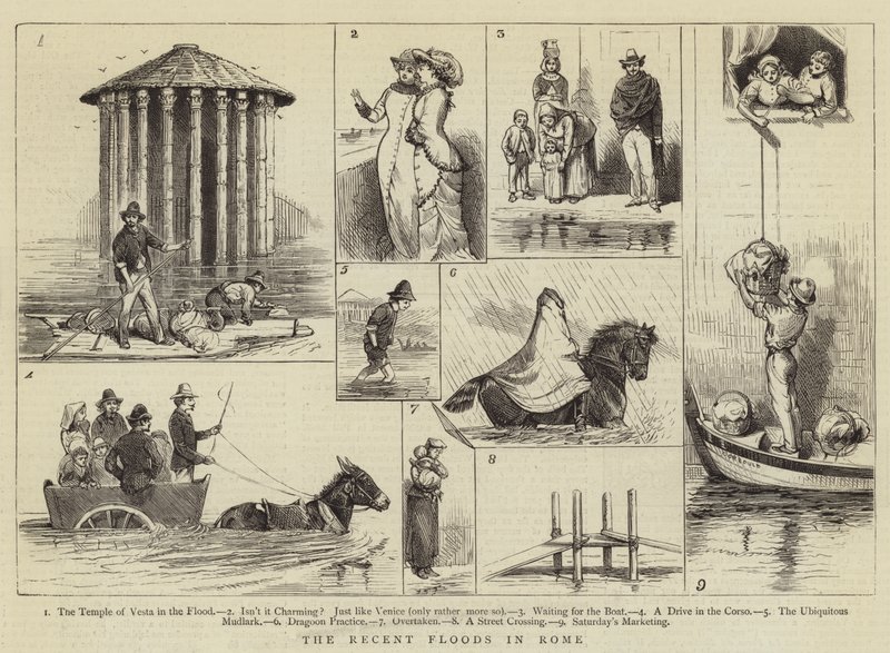 Las Recientes Inundaciones en Roma de Alfred Chantrey Corbould