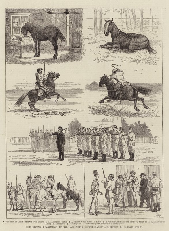La Reciente Revolución en la Confederación Argentina, Bocetos en Buenos Aires de Alfred Chantrey Corbould