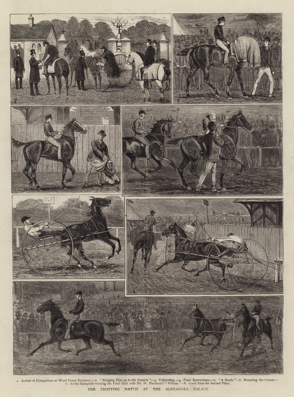 La carrera de trote en el Alexandra Palace de Alfred Chantrey Corbould