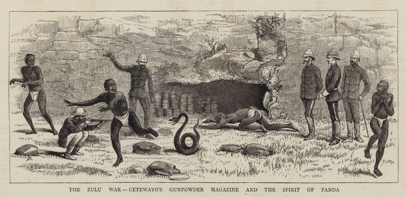 La guerra zulú, el polvorín de Cetewayo y el espíritu de Panda de Alfred Chantrey Corbould