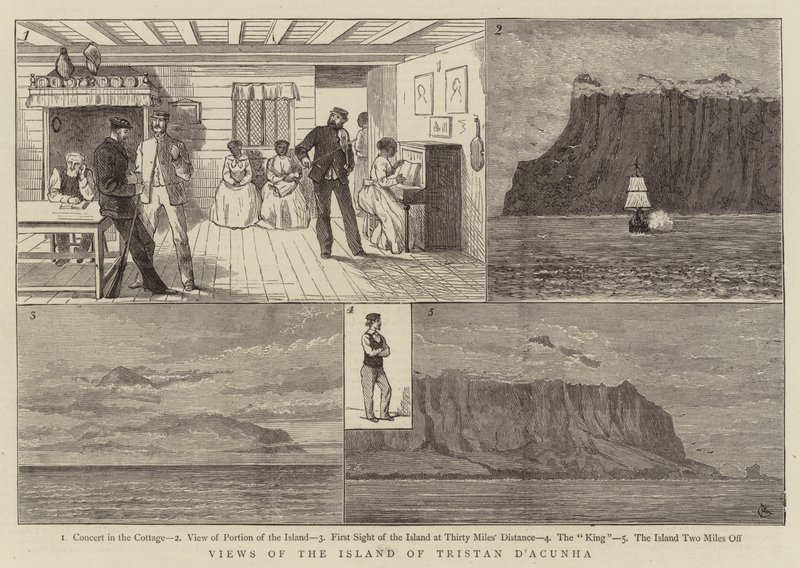 Vistas de la isla de Tristan d
