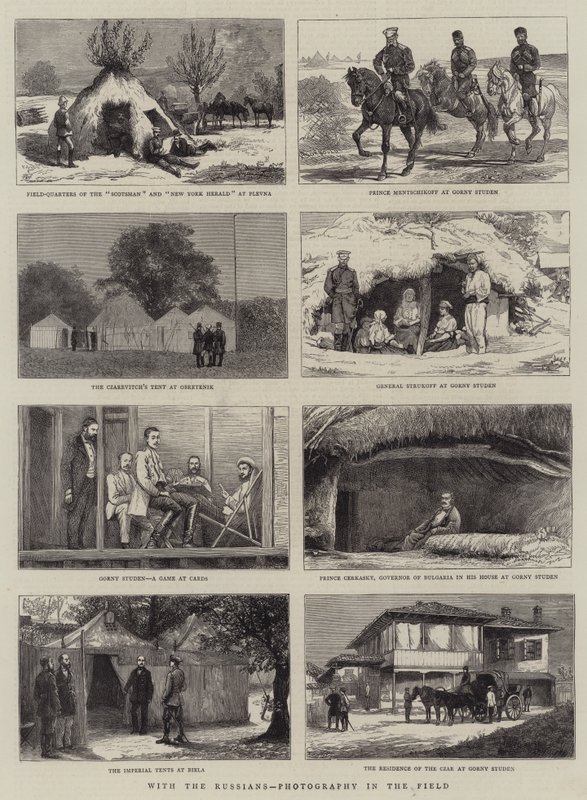 Con los rusos, fotografía en el campo de Alfred Chantrey Corbould