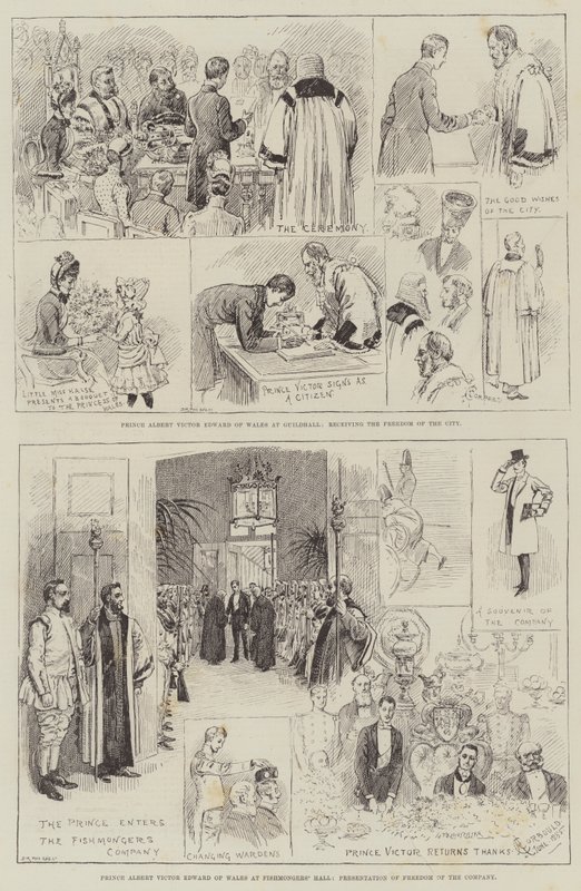 Príncipe Alberto Víctor Eduardo de Gales en la Ciudad de Londres de Alfred Courbould