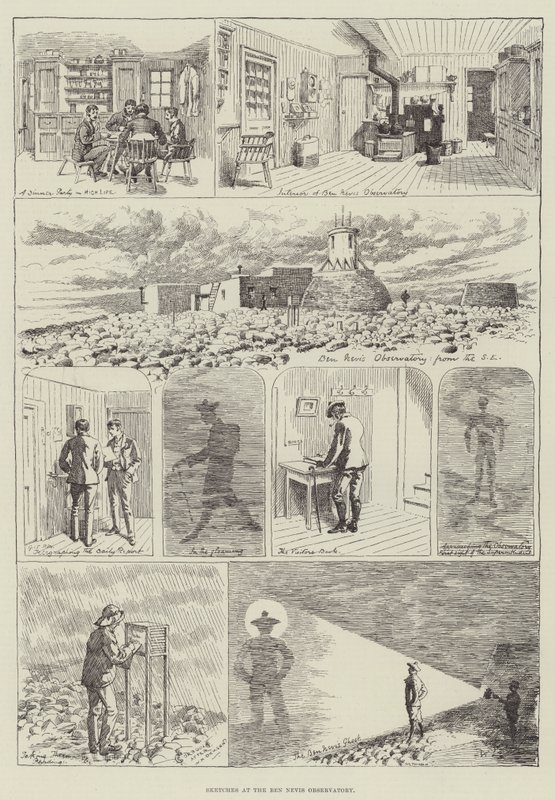 Bocetos en el Observatorio de Ben Nevis de Alfred Courbould