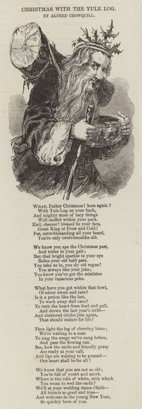 Navidad con el tronco de Yule de Alfred Crowquill