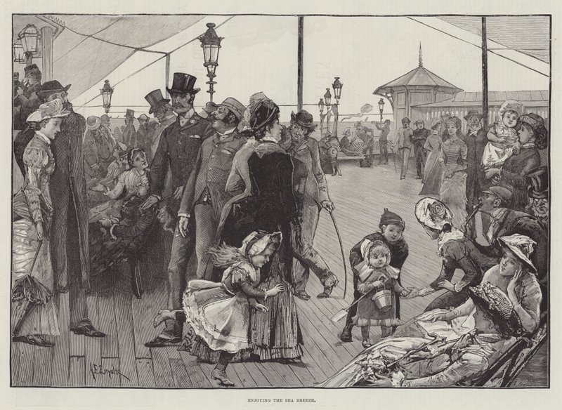 Disfrutando de la Brisa del Mar de Alfred Edward Emslie