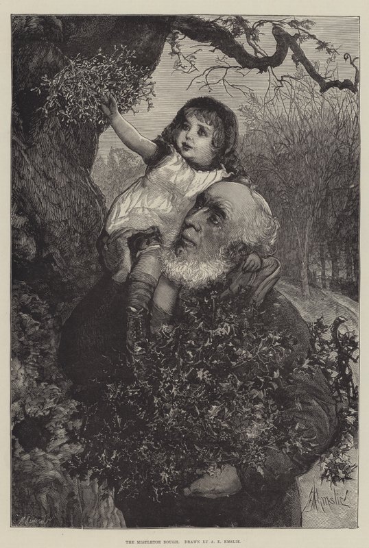 La rama de muérdago de Alfred Edward Emslie