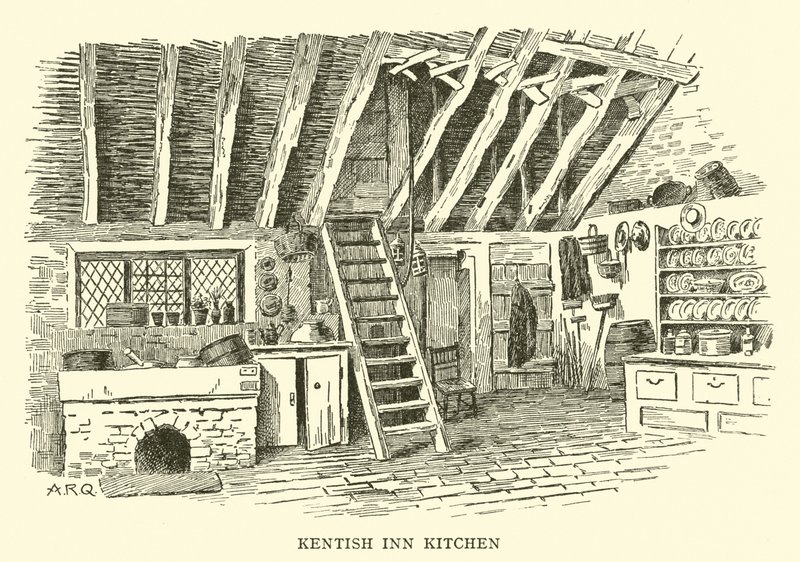 Cocina de una posada de Kent de Alfred Robert Quinton