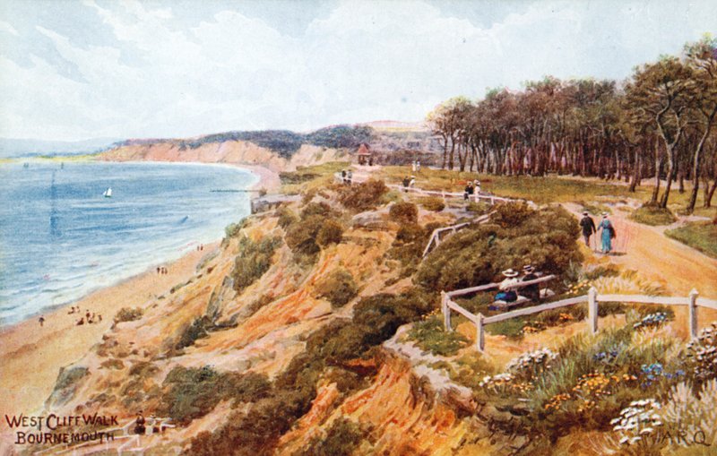 Paseo del acantilado oeste, Bournemouth de Alfred Robert Quinton
