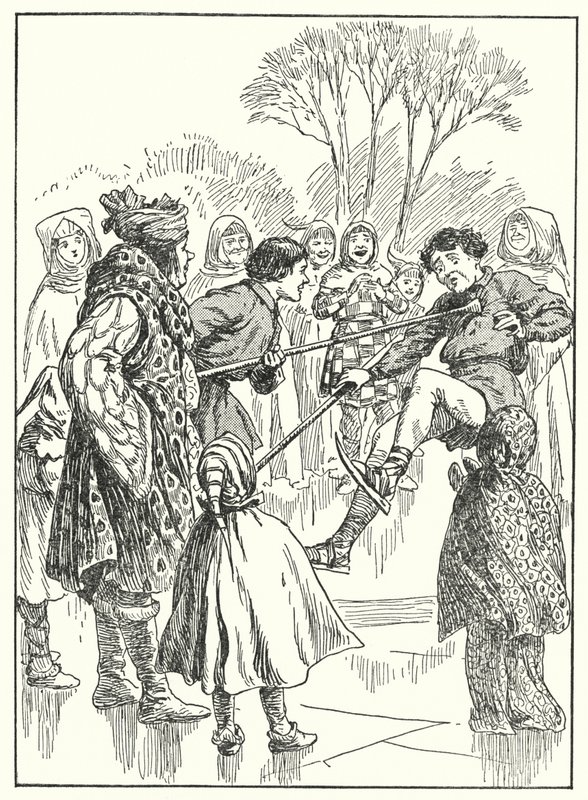 Merrie England: Aprendices de hielo (litografía) de Alfred (after) Pearse