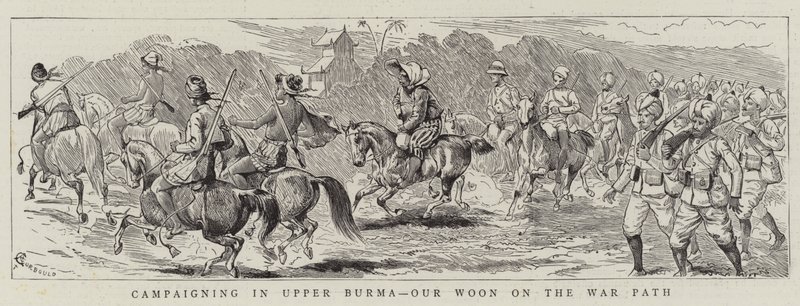 Campaña en la Alta Birmania, nuestro Woon en el camino de la guerra de Alfred Chantrey Corbould
