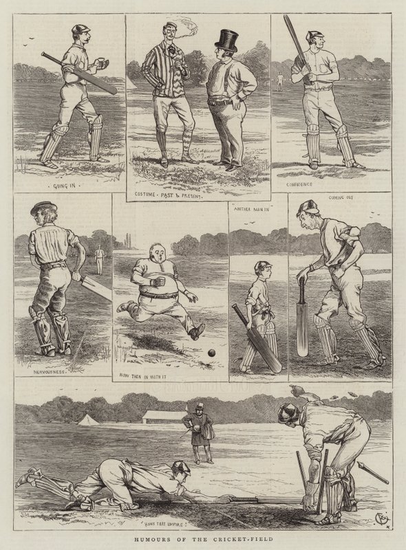 Humores del campo de cricket de Alfred Chantrey Corbould