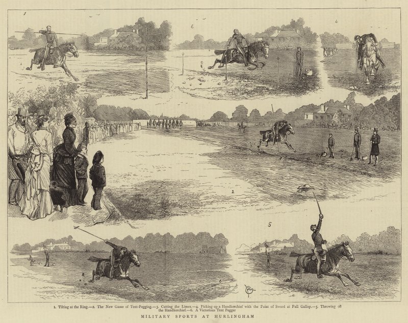 Deportes Militares en Hurlingham de Alfred Chantrey Corbould