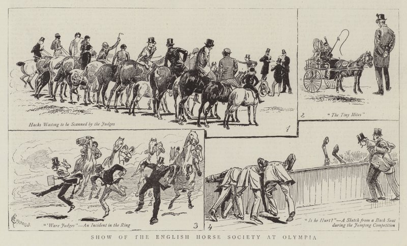 Exposición de la Sociedad Inglesa de Caballos en Olympia de Alfred Chantrey Corbould