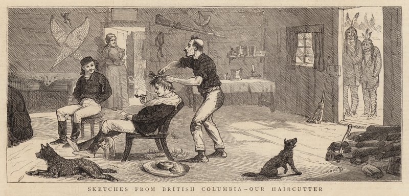 Bocetos de Columbia Británica, nuestro Peluquero de Alfred Chantrey Corbould