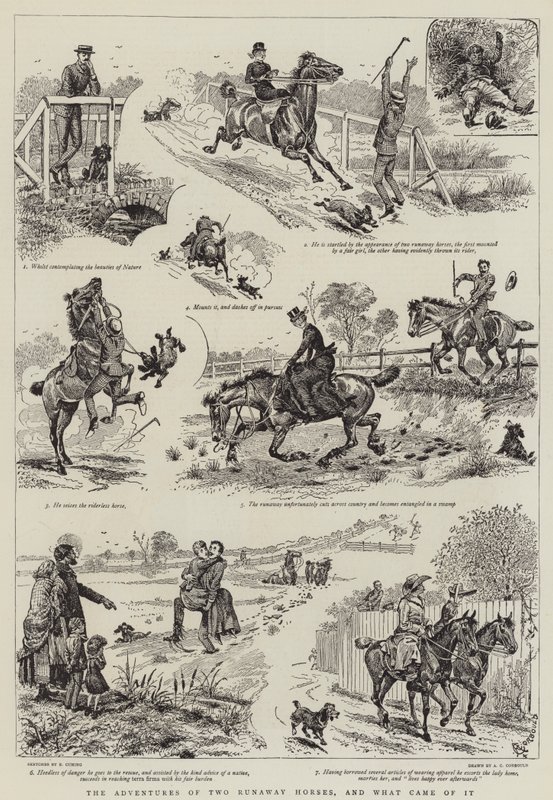 Las Aventuras de Dos Caballos Fugitivos, y lo que Resultó de Ello de Alfred Chantrey Corbould