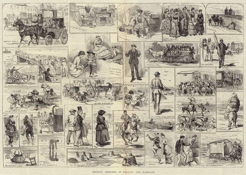 Bocetos de vacaciones en Margate y Ramsgate de Alfred Courbould