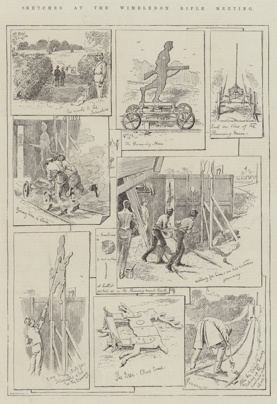 Bocetos en la reunión de rifles de Wimbledon de Alfred Courbould
