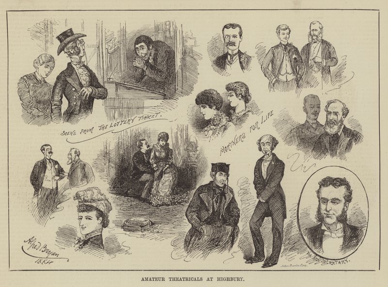 Teatrales de aficionados en Highbury de Alfred Gish Bryan